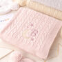 Personalised Grey Baby Blanket – Moon And Stars Initial Embroidery, thumbnail 6 of 12