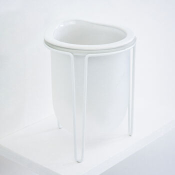 Flo, Self Watering Ceramic And Glass Planter With Stand, 7 of 7