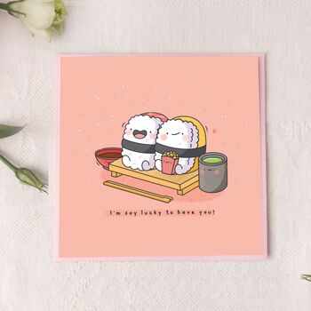 Cute Sushi Greetings Card, 3 of 9