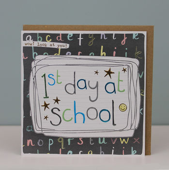 First Day At School Greetings Card By Molly Mae | notonthehighstreet.com