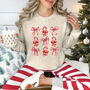 Candy Cane Bows Christmas Jumper, thumbnail 5 of 7