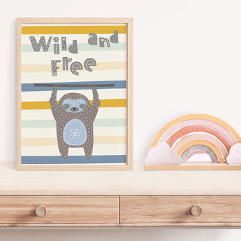 'Wild And Free' Scandi Style Nursery Print, 2 of 8