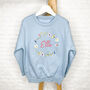 Girls Floral Wreath Personalised Sweatshirt, thumbnail 4 of 5