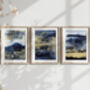 Watercolour Blue And Gold No.One, thumbnail 1 of 7
