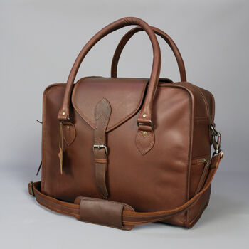 'Overnight' Extra Water Resistant Leather Overnight Bag By Vintage ...