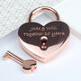 Personalised Rose Gold Plated Lovers Padlock, thumbnail 2 of 11