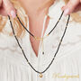 Black Spinel And Gold Charm Layering Necklace, thumbnail 4 of 8