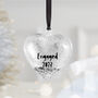 Personalised Engagement Silver Heart Christmas Bauble, thumbnail 4 of 4