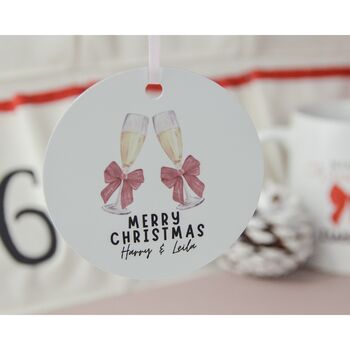 Personalised Couple Christmas Bauble, 3 of 5