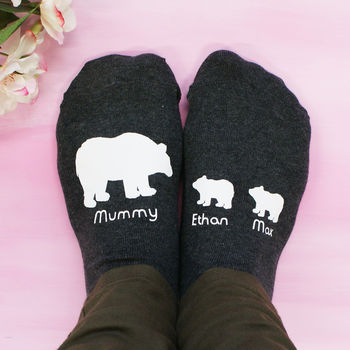 Personalised Polar Bear Mummy Socks, 2 of 8