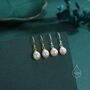 Sterling Silver Natural Freshwater Pearl Drop Hook Earrings, thumbnail 6 of 10
