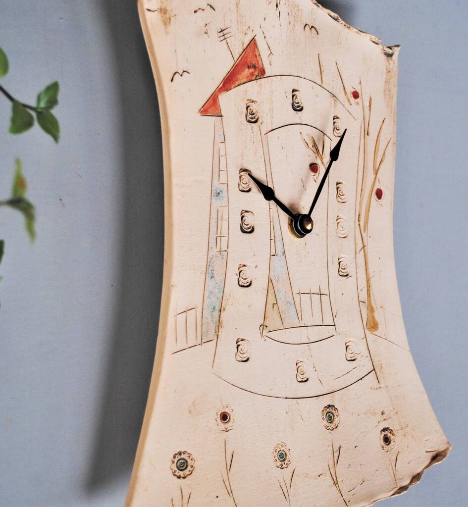 Pendulum Wall Clock House Design By IGstudio Ceramics