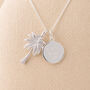 Personalised Sterling Silver Palm Tree Pendant Necklace, thumbnail 2 of 9