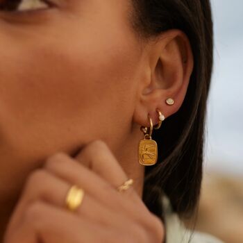 Aeris Creole 18k Gold Plate Hoop Earrings, 2 of 3
