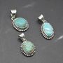 Turquoise Pendant: Sterling Silver, December Birthstone, thumbnail 5 of 6
