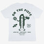 On The Piste Graphic Unisex Ski T Shirt In White, thumbnail 1 of 2