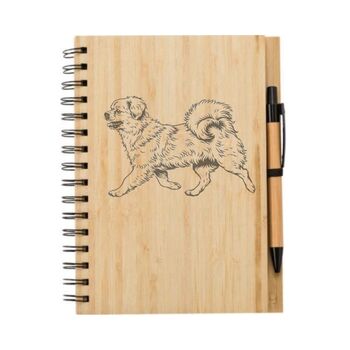 Personalised Tibetan Spaniel Dog Engraved Notebook, 3 of 4