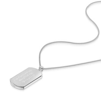 Large Dog Tag With Plate Stainless Steel, 3 of 6