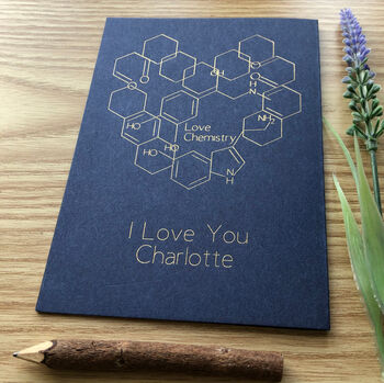 Personalised Love Chemistry Gold Foil Card, 3 of 12