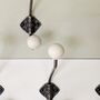 Linen Wash Painted Coat Rack With Ball Top Hooks, thumbnail 4 of 4