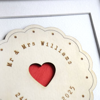 Personalised Wedding Jammy Biscuit Framed Print, 3 of 3