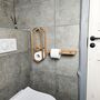 Handcrafted Scandi Design Oak Toilet Paper Rack, thumbnail 6 of 10