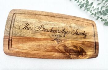 Personalised Engraved Family Name Board Wild Herb, 3 of 6