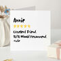 Personalised Friend Birthday Review Card For Him Or Her, thumbnail 1 of 4