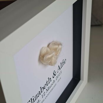 Personalised 8th Anniversary Gift Handmade Silk Heart, 2 of 9