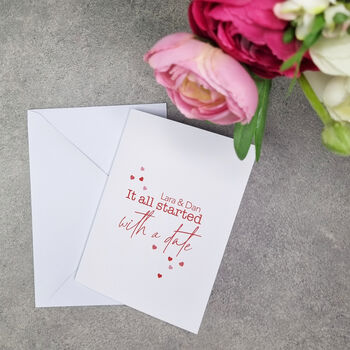 Personalised Couples Card With Date Card, 2 of 6
