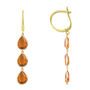 Sorrento Triple Drop Earring Gold Plated Silver, thumbnail 5 of 11