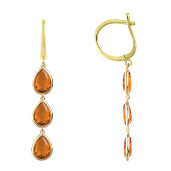 Sorrento Triple Drop Earring Gold Plated Silver, 5 of 11