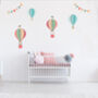 Bunny And Balloons Fabric Wall Stickers, thumbnail 2 of 3