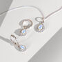 June Birthstone Moonstone Sterling Silver Huggie Hoop Earrings, thumbnail 5 of 12