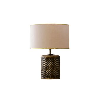 Handmade Diamond Pattern Brass Table Lamp, 2 of 2