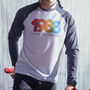 Personalised Retro Style Year Long Sleeved Tee, thumbnail 2 of 3