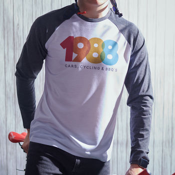 Personalised Retro Style Year Long Sleeved Tee, 2 of 3