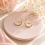 Illusion Double Hoop Rope Spiral Earrings, thumbnail 4 of 6
