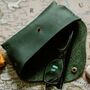 Personalised Green Leather Glasses Case, thumbnail 2 of 2