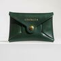 Personalised Forest Green Leather Card + Coin Purse, thumbnail 4 of 5