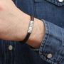 Personalised Mens Contrast Leather Bracelet, thumbnail 1 of 5