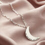 Personalised Large Moon Necklace On Link Chain, thumbnail 5 of 8