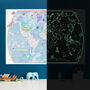 Outer Space Glow In The Dark Kids World Map, thumbnail 1 of 8