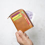 Personalised Leather Card Holder Wallet With Zip, thumbnail 1 of 8