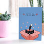 Cat Mum Pink Blue Mothers Day Birthday Card, thumbnail 1 of 2