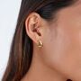 Designer Large Tear Drop Studs In Gold Vermeil, thumbnail 1 of 4