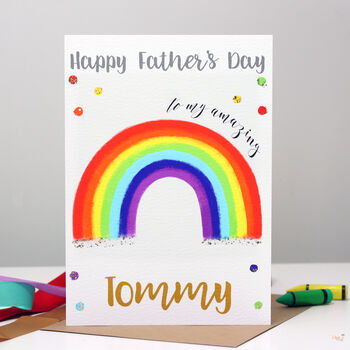 Rainbow Relation Father's Day Card, 8 of 11