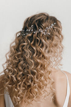 Swarovski Crystal And Pearl Wedding Hair Vine Lily, 10 of 11