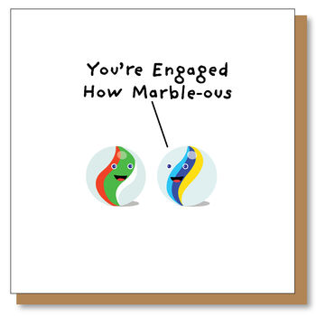 Funny Engagement Card, How Marble Ous You're Engaged, 2 of 4