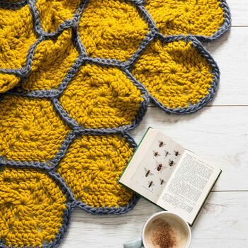 Honeycomb Blanket Crochet Kit, 5 of 11